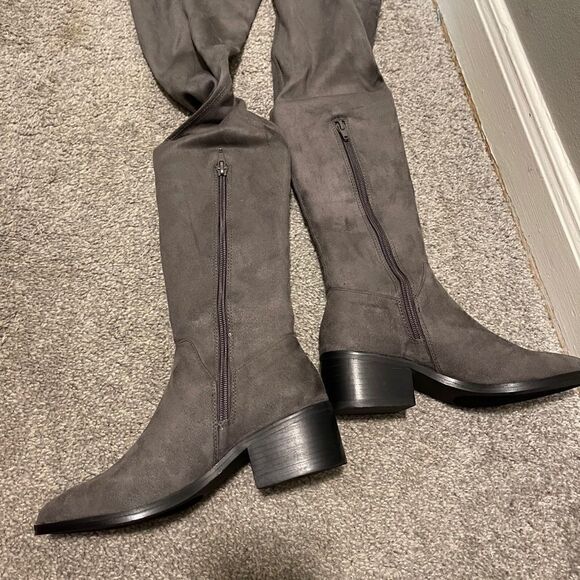 Steve Madden Gabriana Over-The-Knee Boots, Grey - Picture 9 of 11